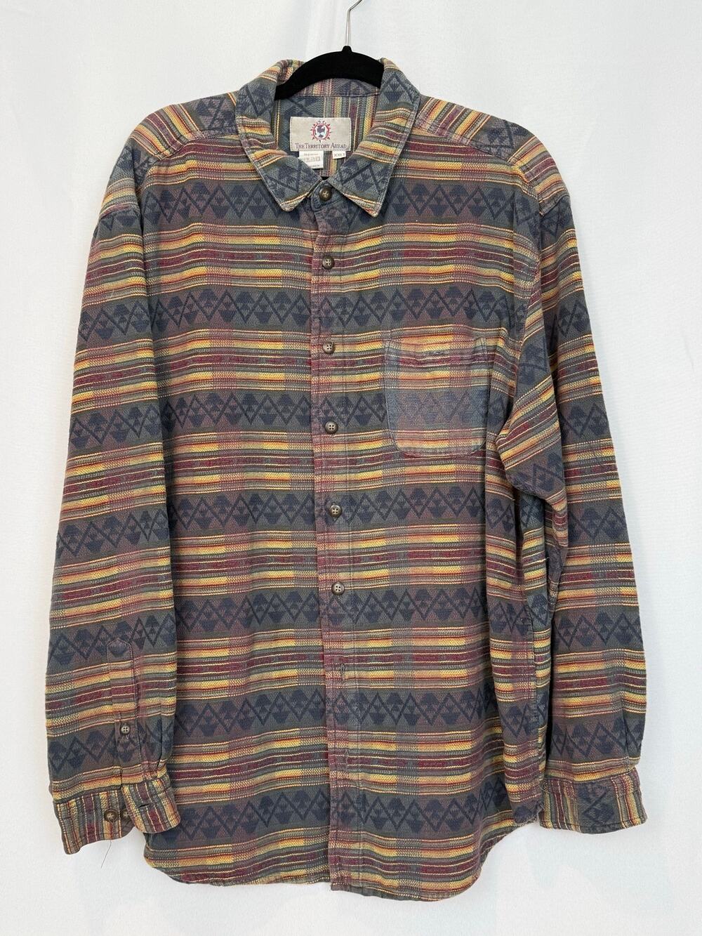 The Territory Ahead Southwestern Striped Shirt Mens XXL Tall